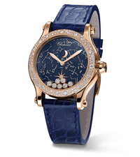 Chopard Happy Sport Moon Phase 18K Rose Gold & Diamonds Lady's Watch