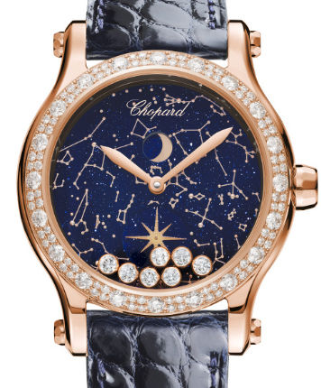 Chopard Happy Sport Moon Phase 18K Rose Gold & Diamonds Lady's Watch