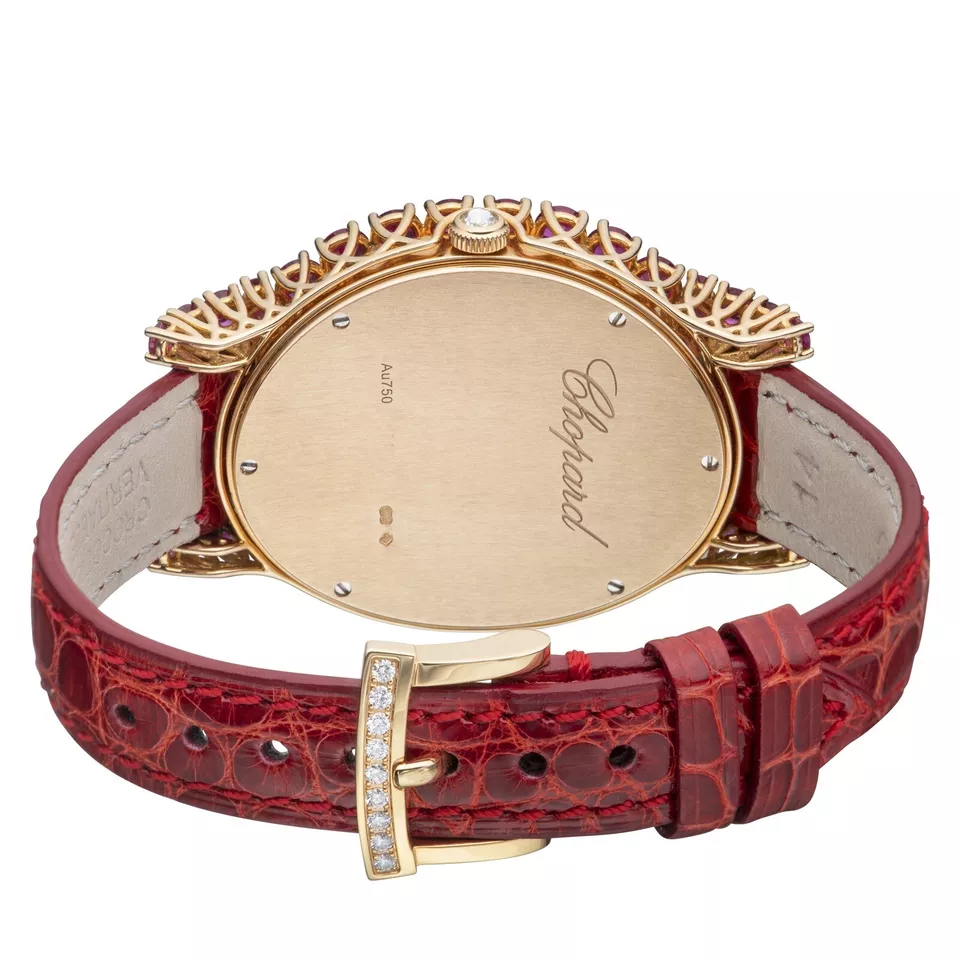 Chopard L'Heure du Diamant 18K Rose Gold & Diamonds & Rubies Lady's Watch