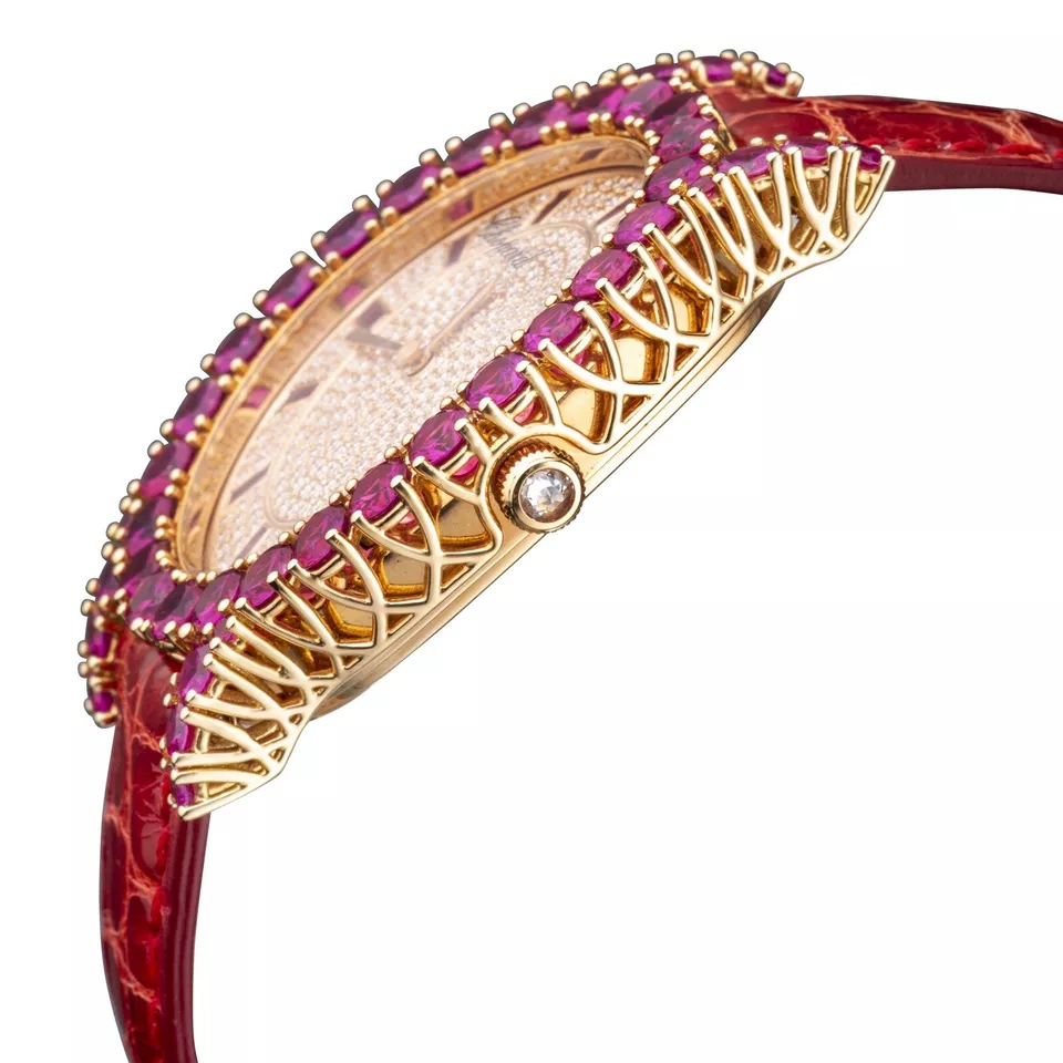 Chopard L'Heure du Diamant 18K Rose Gold & Diamonds & Rubies Lady's Watch