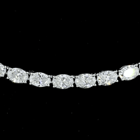 9.2 Carat Oval Lab Grown Diamond Tennis Necklace