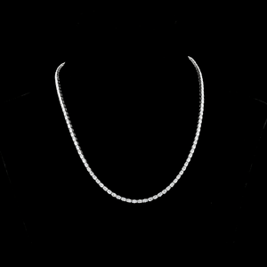 9.2 Carat Oval Lab Grown Diamond Tennis Necklace