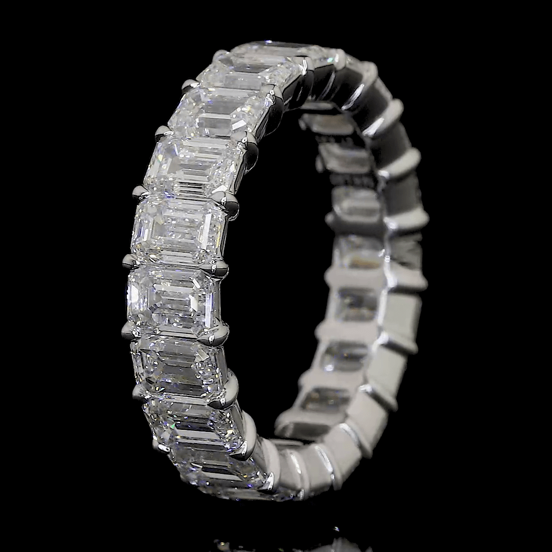 9.2 Carat Emerald Lab Grown Diamond Eternity Ring