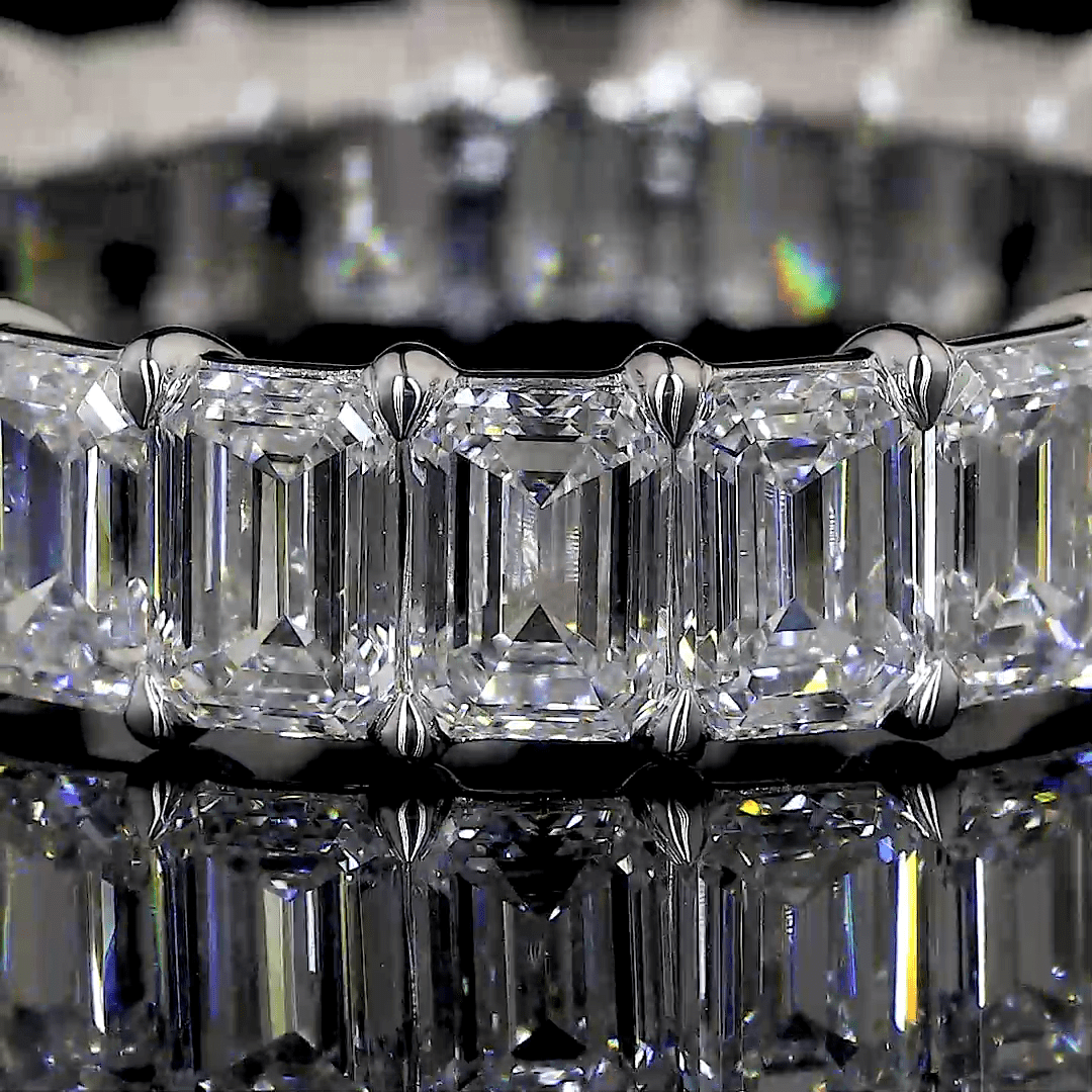 9.2 Carat Emerald Lab Grown Diamond Eternity Ring