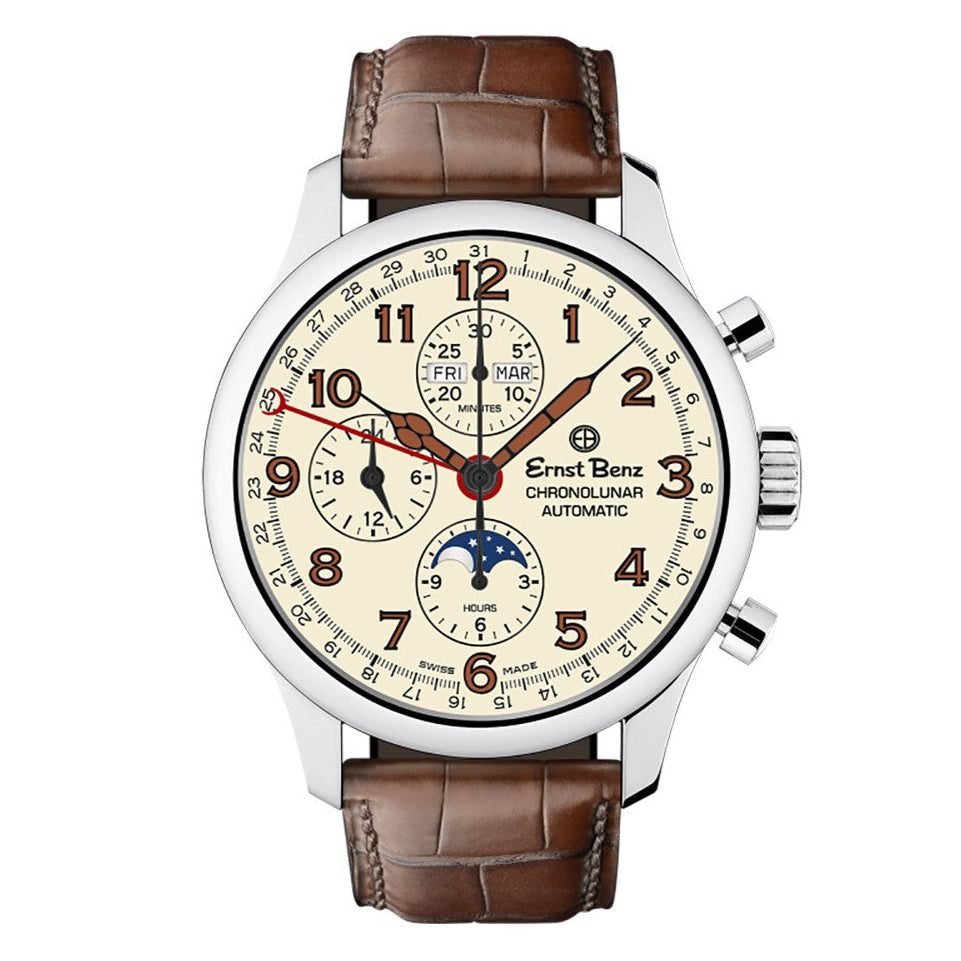 Ernst Benz Stainless Steel Chronolunar GC40318