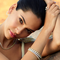 East West Bezel Set Pear Diamond Bracelet