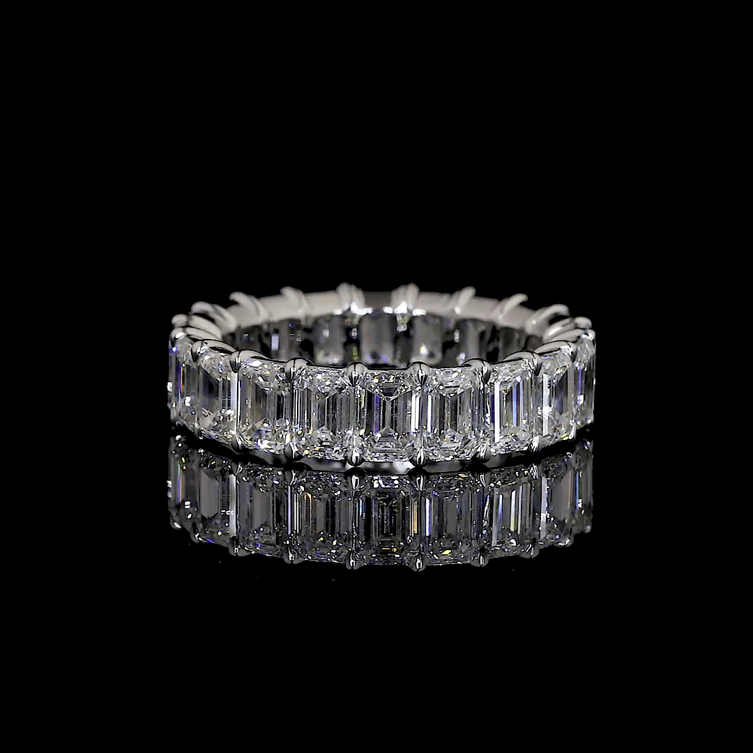 9.4 Carat Emerald Lab Grown Diamond Eternity Ring