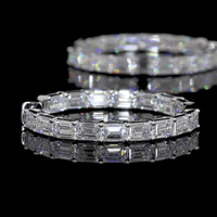9.9 Carat Lab Grown Diamond Hoop Earrings