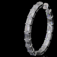 9.9 Carat Lab Grown Diamond Hoop Earrings