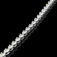 10 Carat Pear Lab Grown Diamond Tennis Necklace