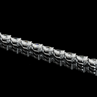 10 Carat Pear Lab Grown Diamond Tennis Necklace