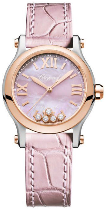 Chopard Happy Sport Stainlees steel and18K Rose Gold & Diamonds Ladies Watch