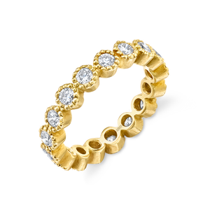 Round Diamond Bezel Set Eternity Band