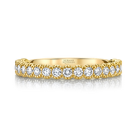 Round Diamond Halfway Band