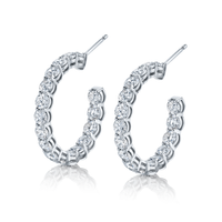 Signature Round Diamond Hoops