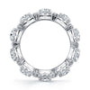 Round Diamond Eternity Band with Pavé Halo