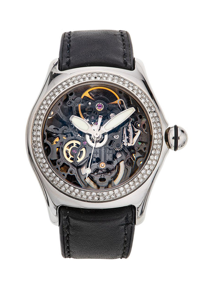 Corum Bubble Skeleton Stainless steel & Diamonds Men's Watch
