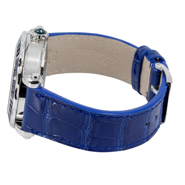 Chopard Happy Ocean Diamonds 18K White Gold & Sapphire & Diamonds Unisex Watch