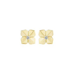 Petite High Polish Flower Stud Earrings