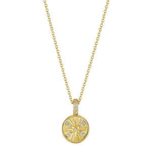 Petite Penny Round Starburst Necklace