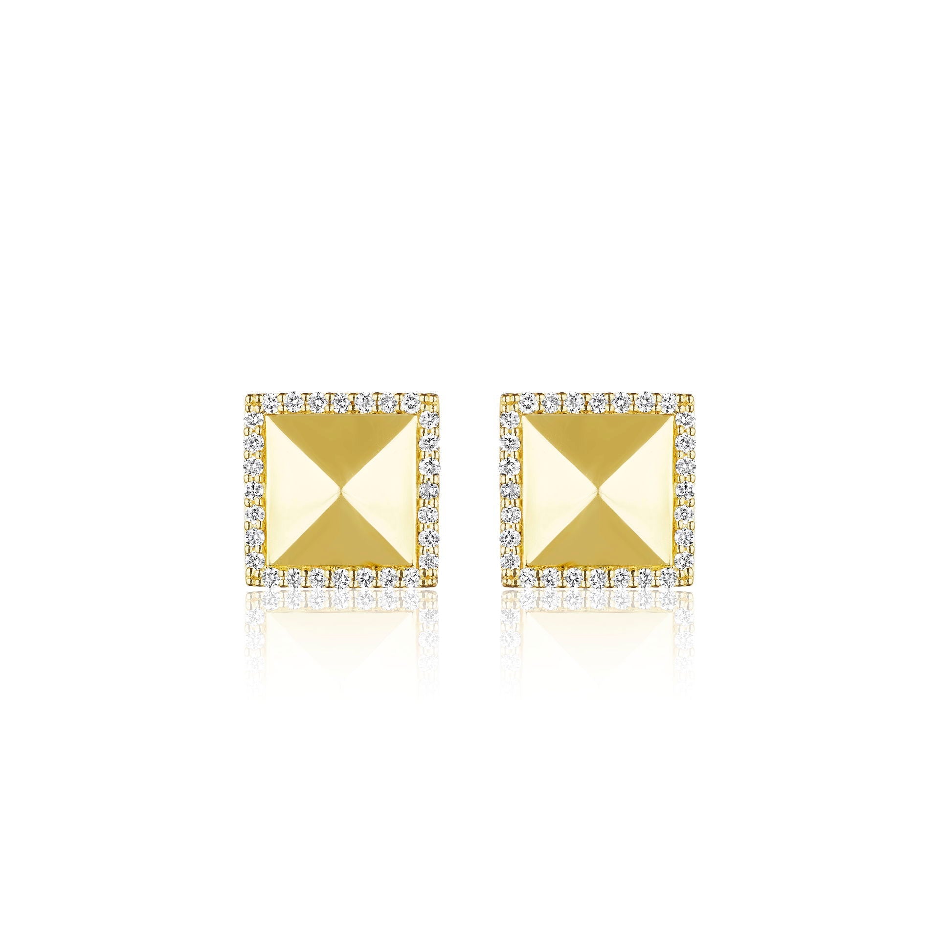 Large Diamond Rockstud Stud Earrings