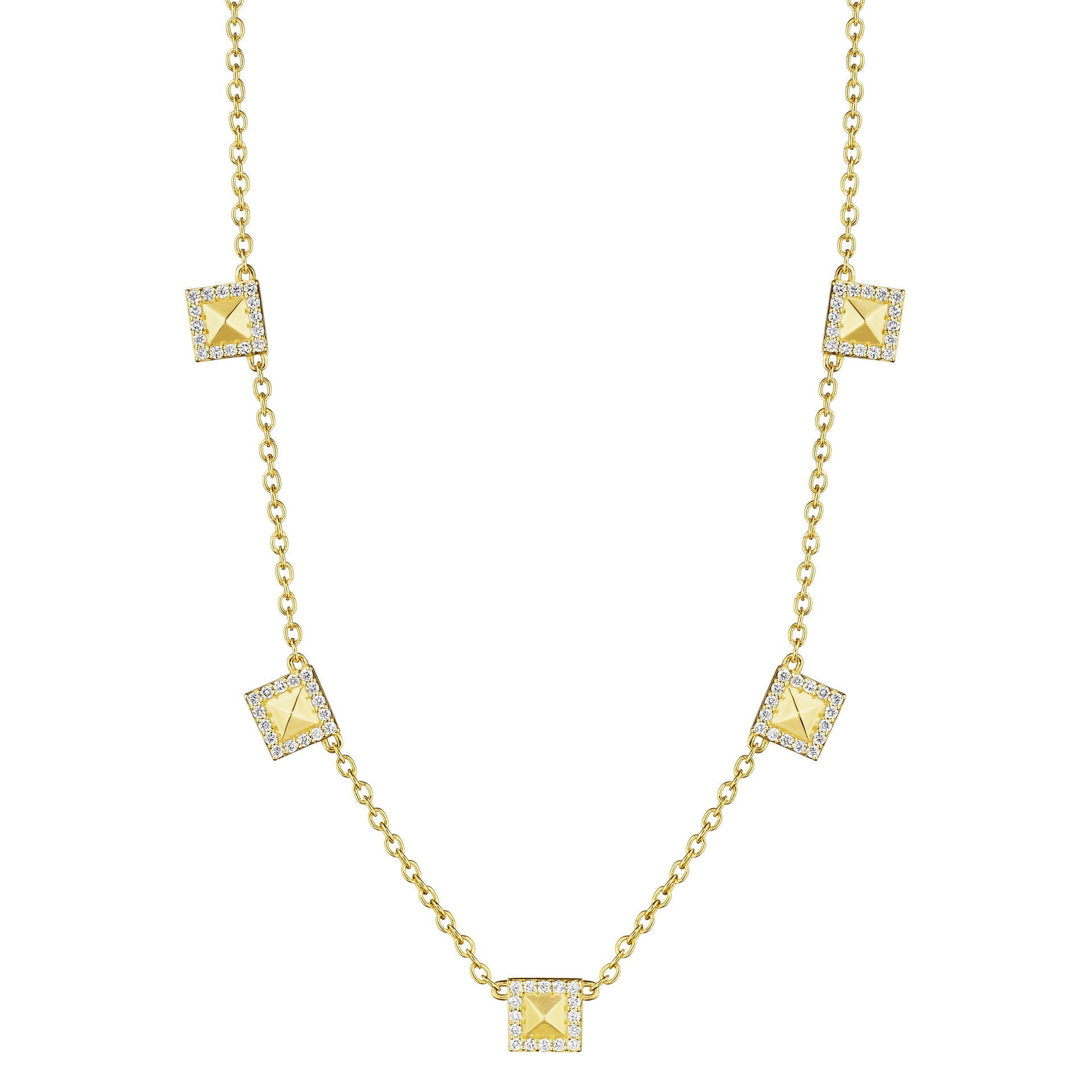 Rockstud Station Necklace