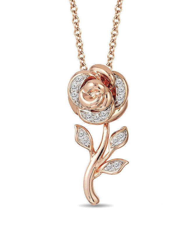 3- Piece Set Adjustable Rose Gold White Crystal Jewelry Set