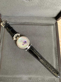 Bovet Amadeo Fleurier 39mm "Pansy" Ladies Watch in 18K White Gold.