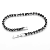 Gemstone Tennis Bracelet in 18K White Gold Plating - Multiple Options Available