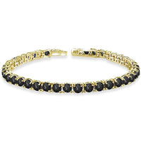 Gemstone Tennis Bracelet in 18K Gold Plating - 5 Options Available