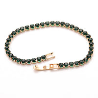 Gemstone Tennis Bracelet in 18K Gold Plating - 5 Options Available