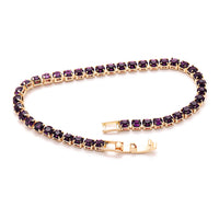 Gemstone Tennis Bracelet in 18K Gold Plating - 5 Options Available