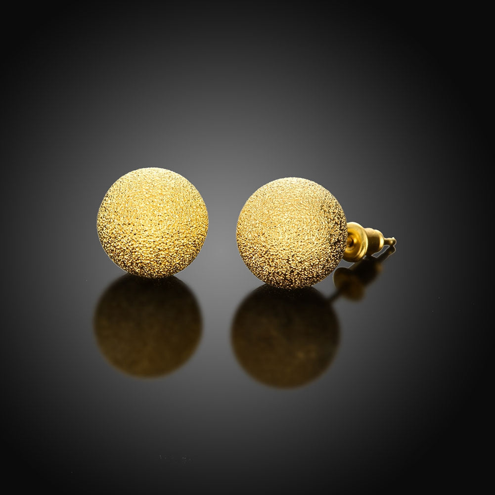 18K Gold Plating Glitter Stud Earrings