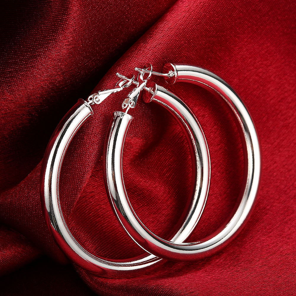 14K Gold Plating Classic Hoop Earrings
