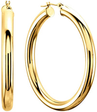 14K Gold Plating Classic Hoop Earrings