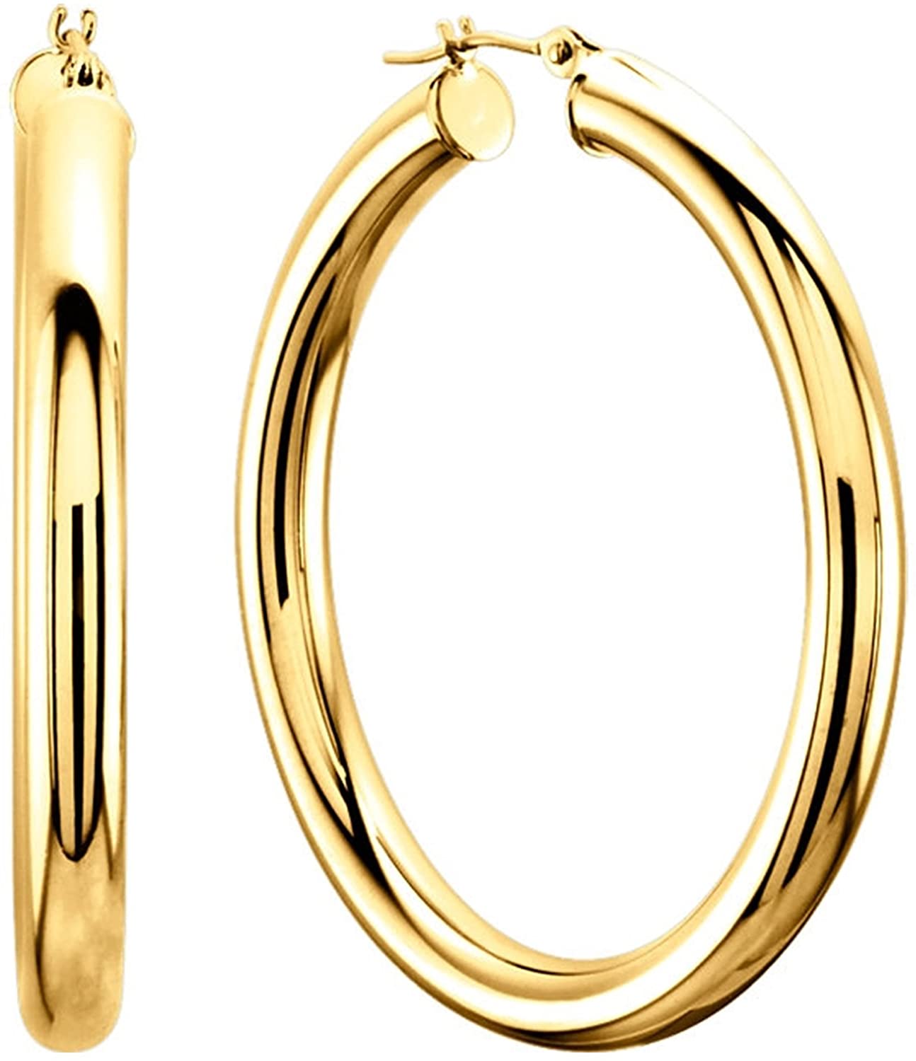 14K Gold Plating Classic Hoop Earrings