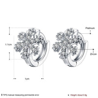 18K White Gold Plated Snow Flake Swarovski Huggie Earrings, Earring, Golden NYC Jewelry, Golden NYC Jewelry jewelryjewelry deals, swarovski crystal jewelry, groupon jewelry,, jewelry for mom,