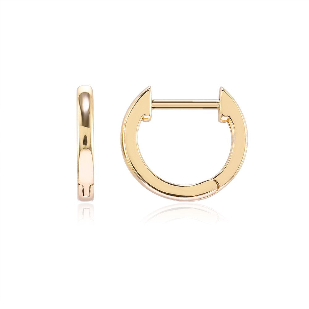 18K Gold Plating Chic Simplistic Huggie Earrings