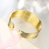 Roman Design Wired Cuff Bangle in 18K Gold