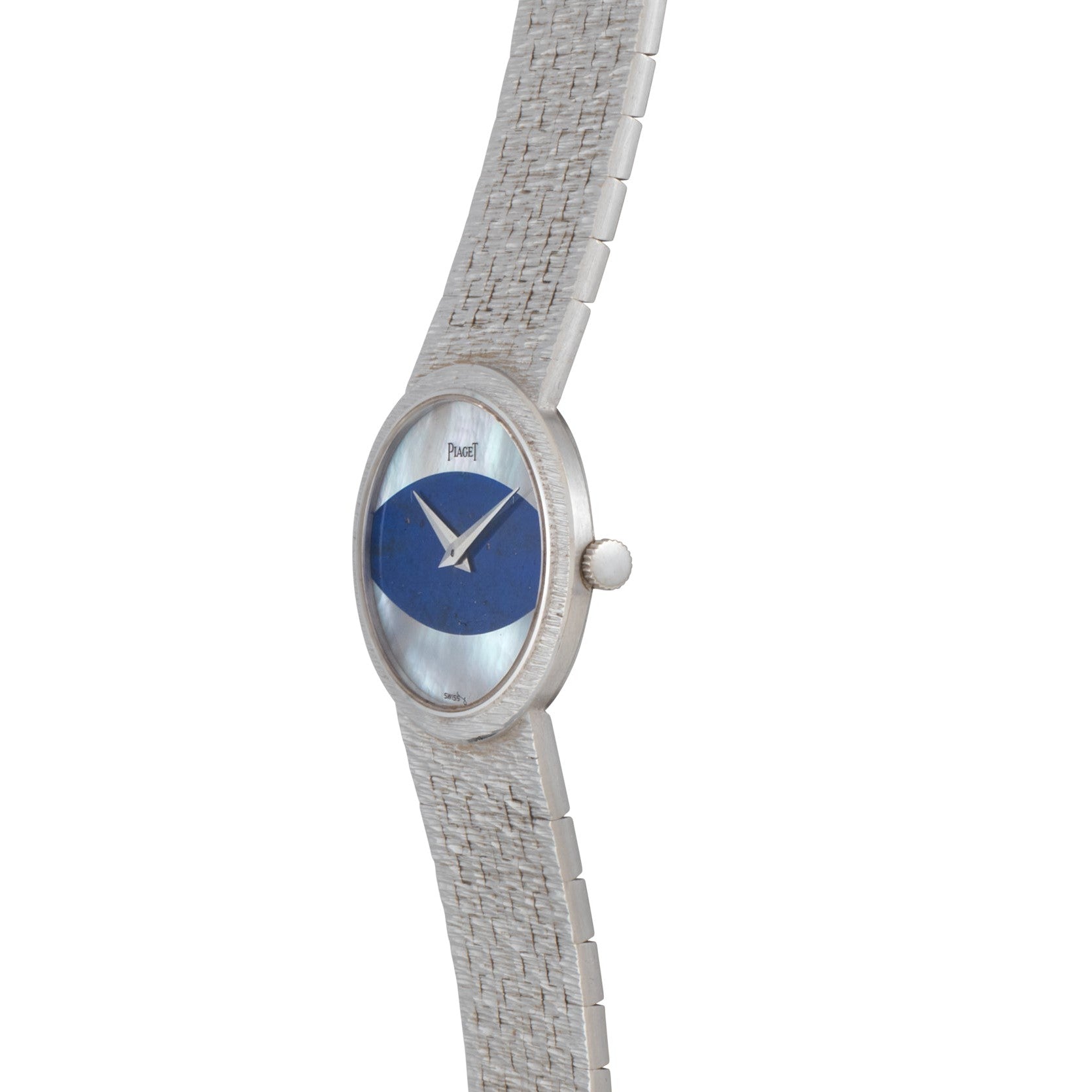 White Gold 'Mother Of Pearl & Lapis Lazuli' Dress Watch