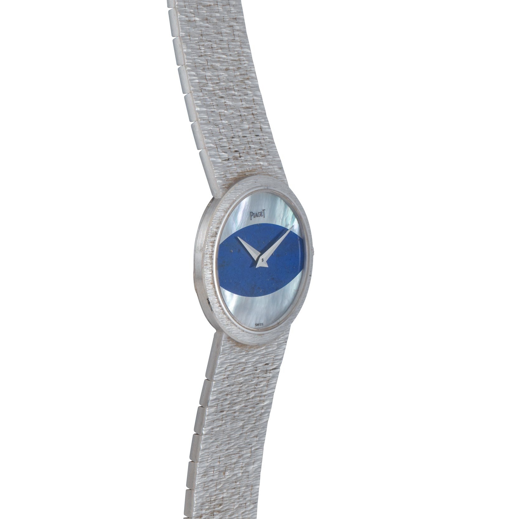 White Gold 'Mother Of Pearl & Lapis Lazuli' Dress Watch