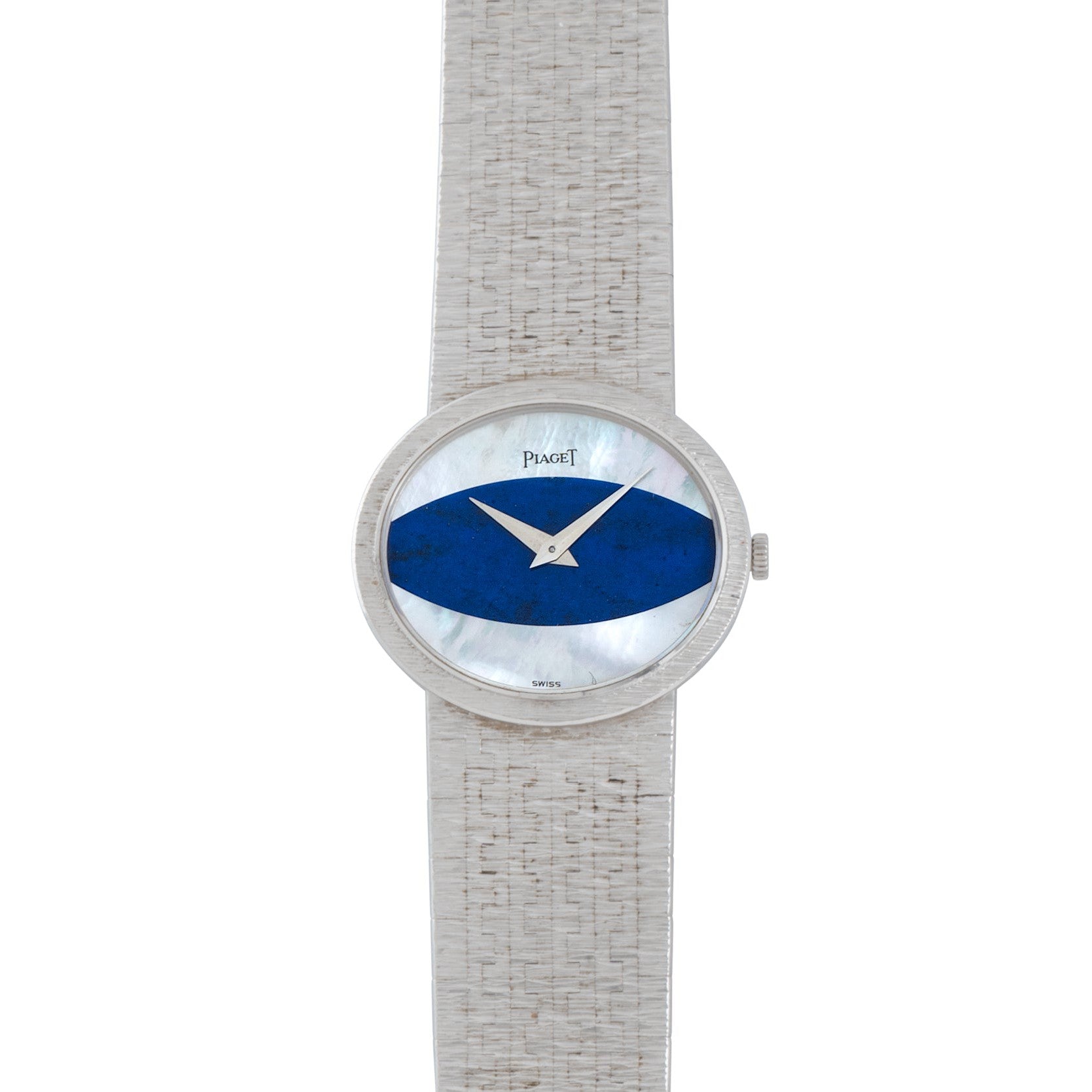 White Gold 'Mother Of Pearl & Lapis Lazuli' Dress Watch