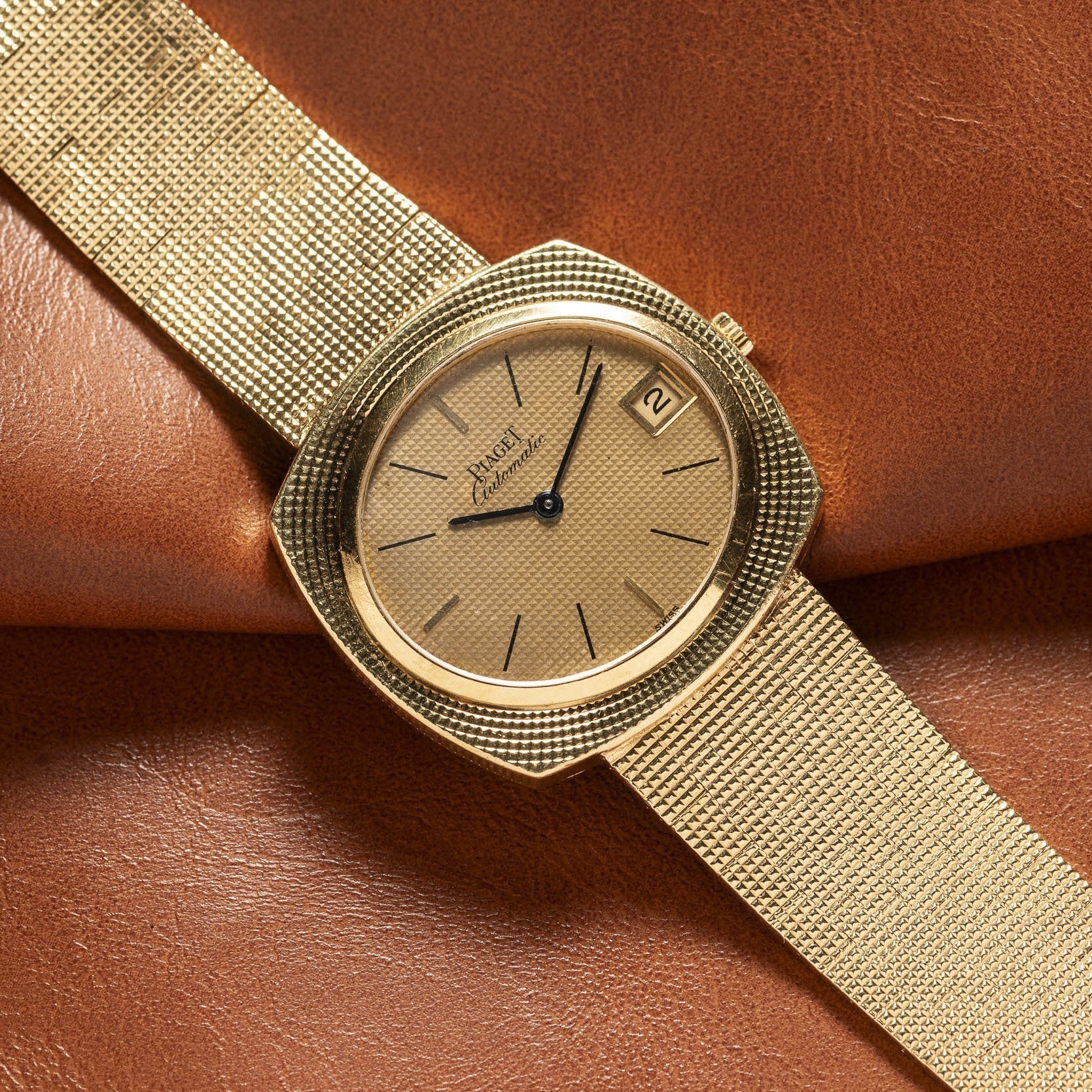 Yellow Gold 'Hobnail' Dress Watch