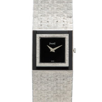 White Gold 'Onyx' Dress Watch