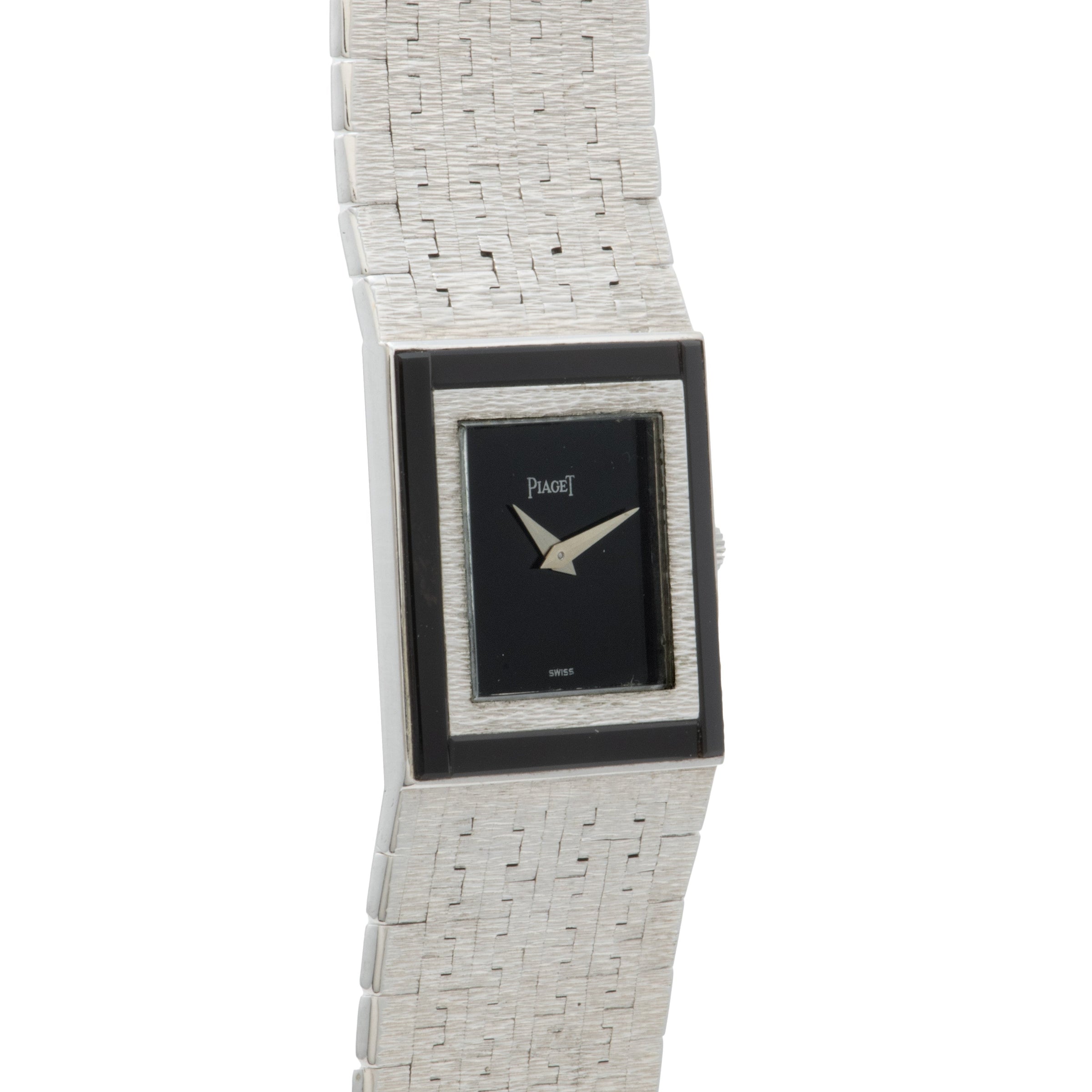 White Gold 'Onyx' Dress Watch