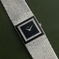 White Gold 'Onyx' Dress Watch