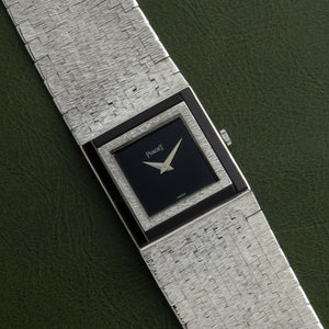 White Gold 'Onyx' Dress Watch