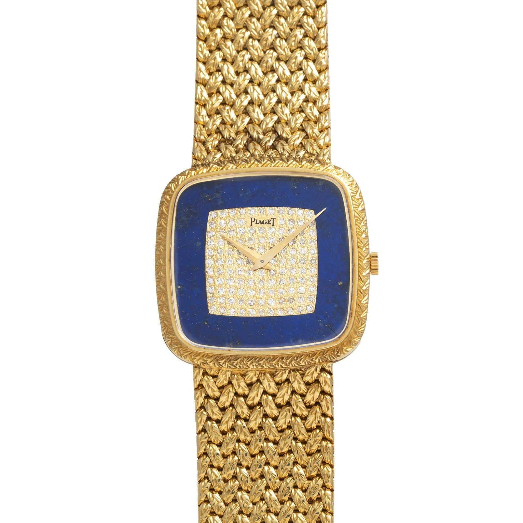 Pave 'Lapis Lazuli' Dress Watch