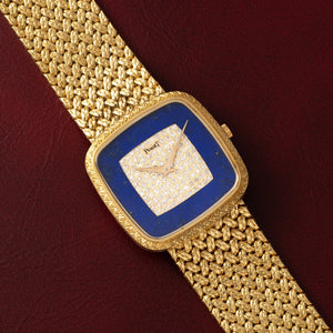 Pave 'Lapis Lazuli' Dress Watch