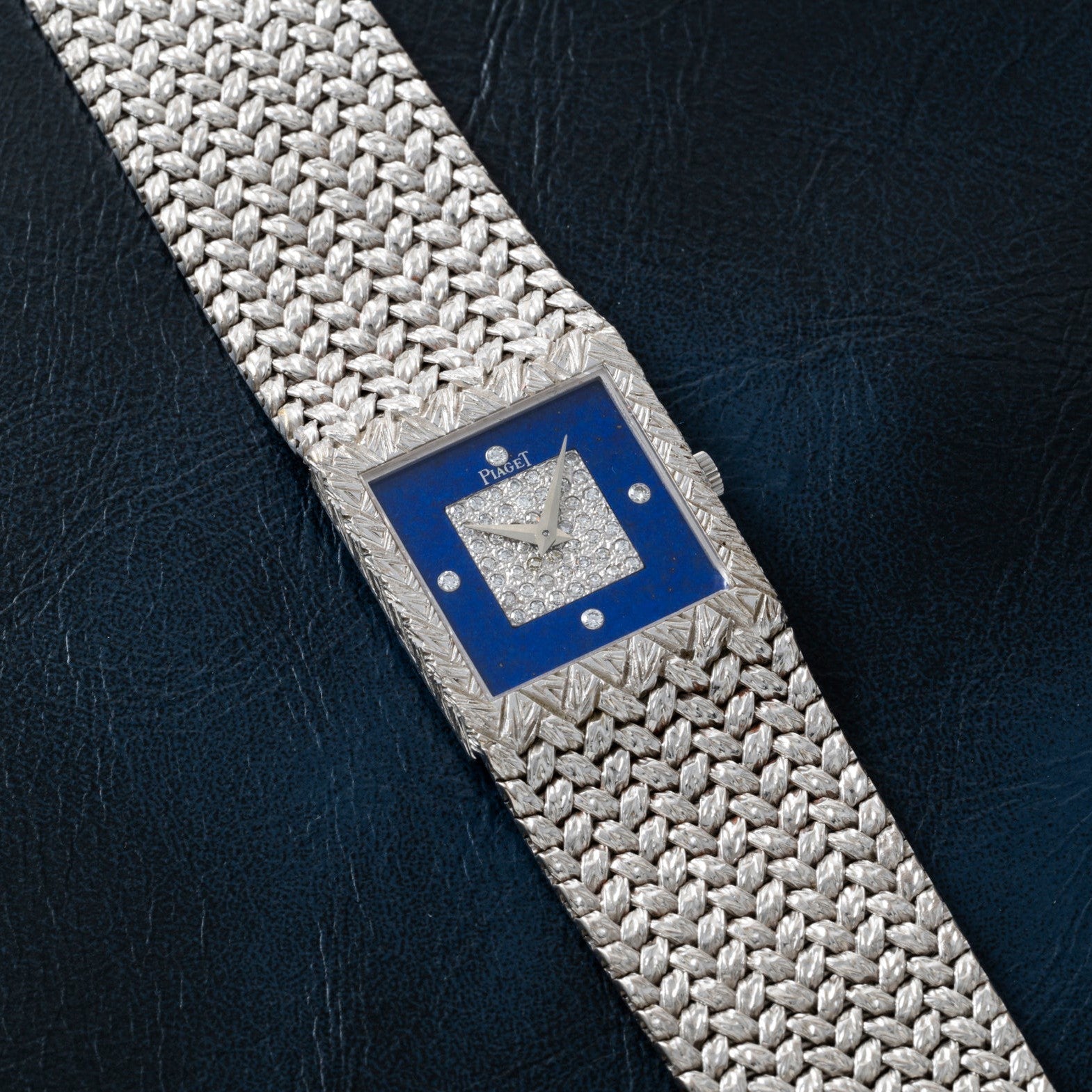 Tradition 'Lapis Lazuli' Diamond Dress Watch